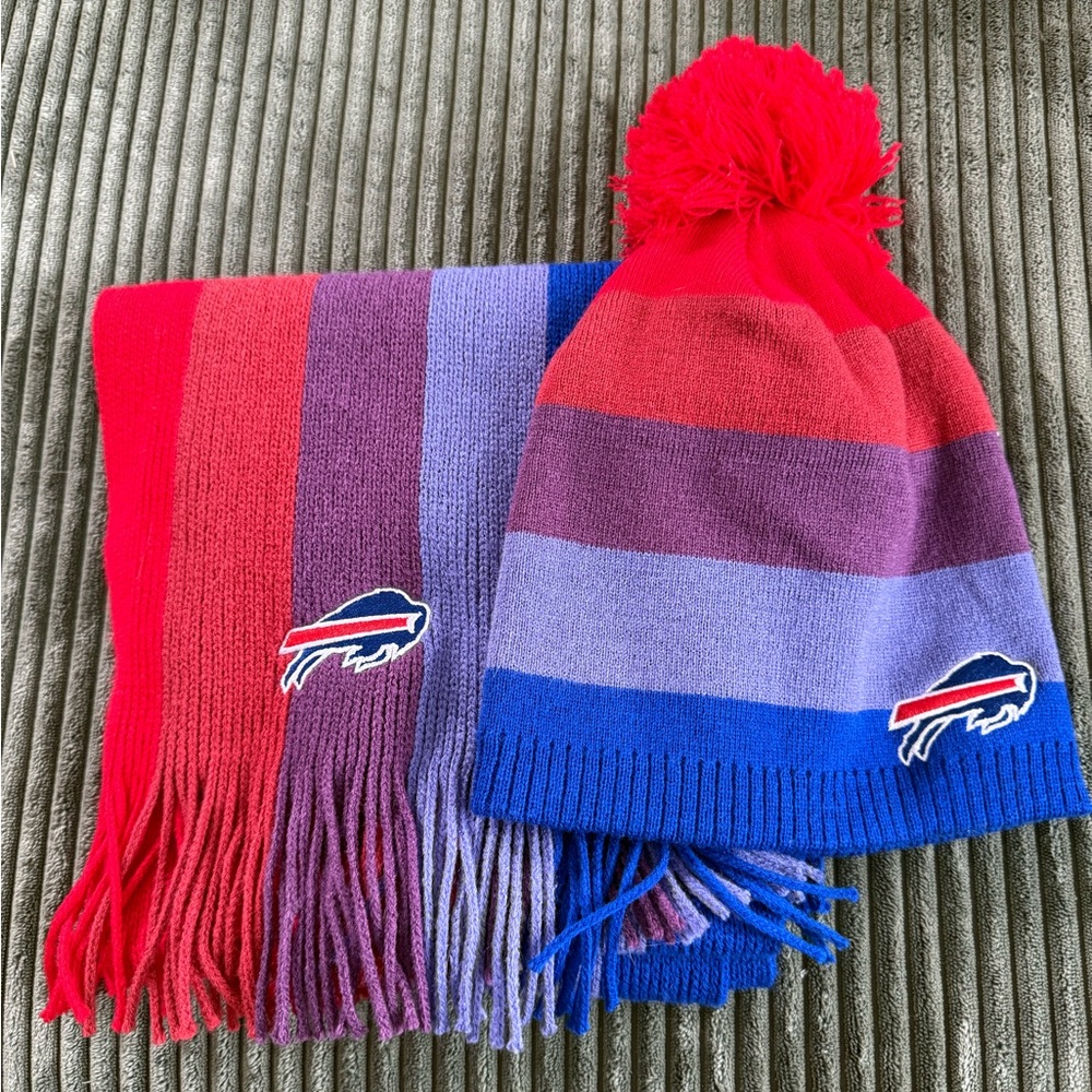 Vibrant Kids Beanie and Scarf Set with Logo